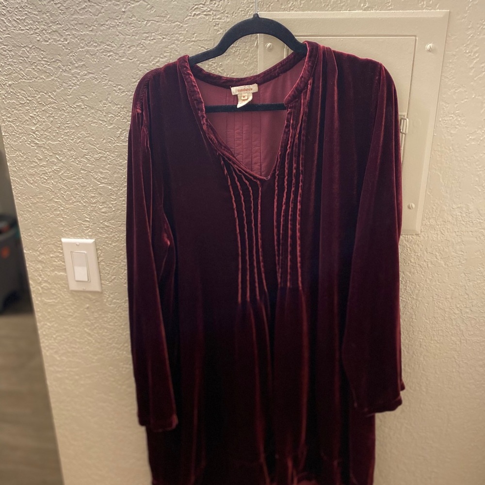 Genuine red velvet dress